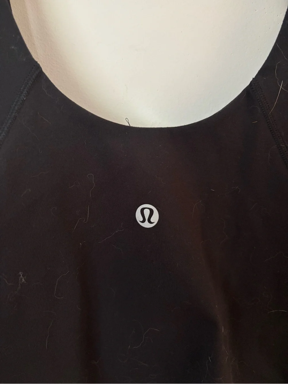 lululemon black stretchy athletic padded sports bra crop tank top workout top🖤